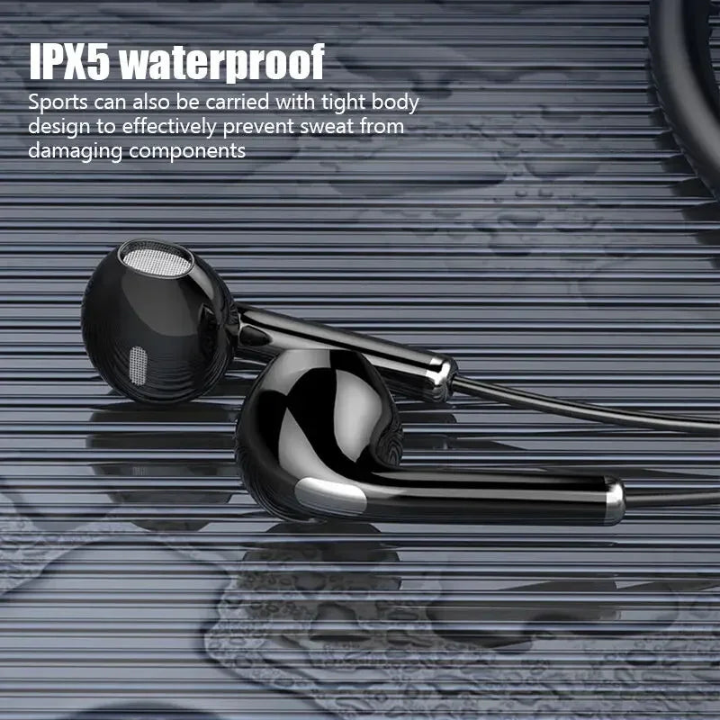 Neckband wireless connection compatible 5.2 LED headphones High sound quality stereo power display Magnetic Bluetooth earphones