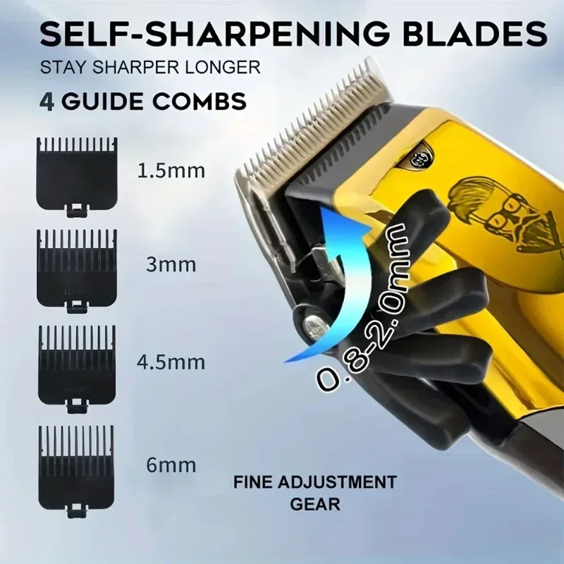 T9 Vintage Hair Clipper for Men,Portable USB Fast Charging With Nose Hair Trimmer Kit Professional Precision Electric Shaver