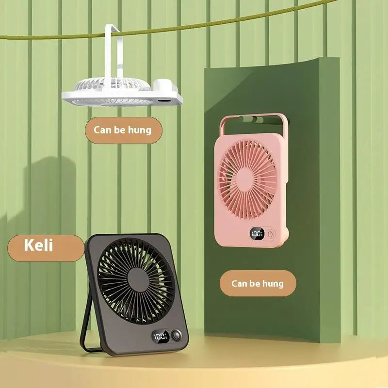 Desk Fan Portable Mini Fan Foldable Table Fan With 5 Gear USB Rechargerable Wall Fan Student Desktop Hang Fan For Office Home