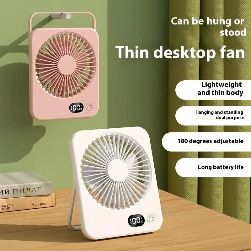 Desk Fan Portable Mini Fan Foldable Table Fan With 5 Gear USB Rechargerable Wall Fan Student Desktop Hang Fan For Office Home