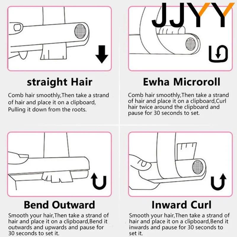 Mini Hair Curling Iron Straightener Small Electric Dual Purpose Bangs Splint for Straight Curly Hair