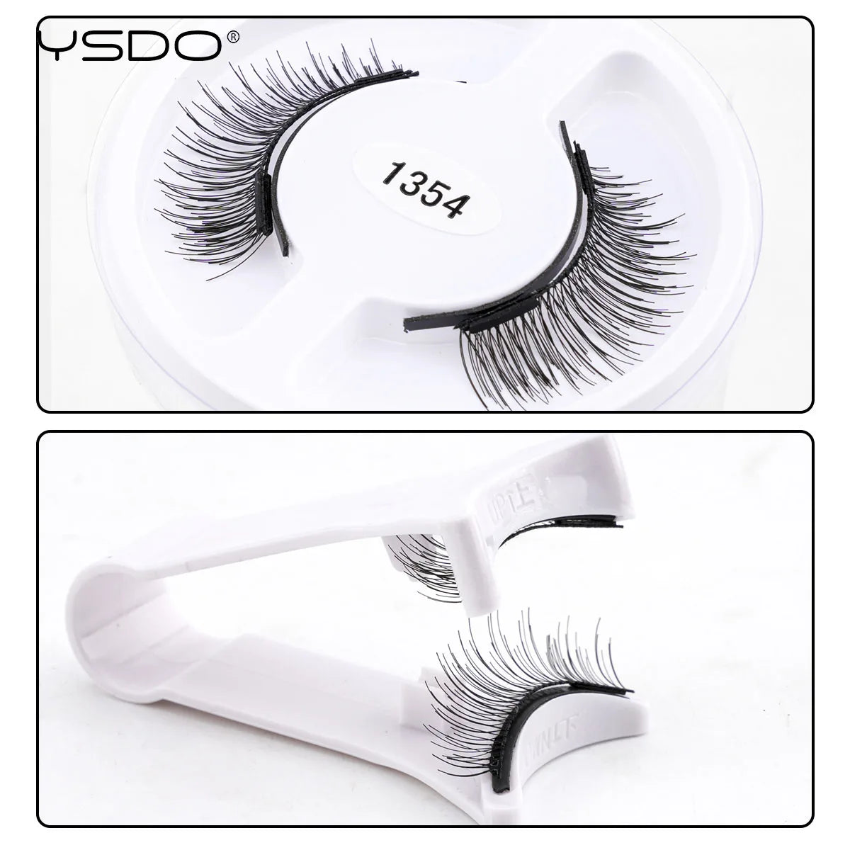 YSDO Upgrade Magnetic False Eyelashes 5 pair Set Eyelash Extension 3D Natural Lashes 3-Step Press On Fake Lash Handmade EyeLash