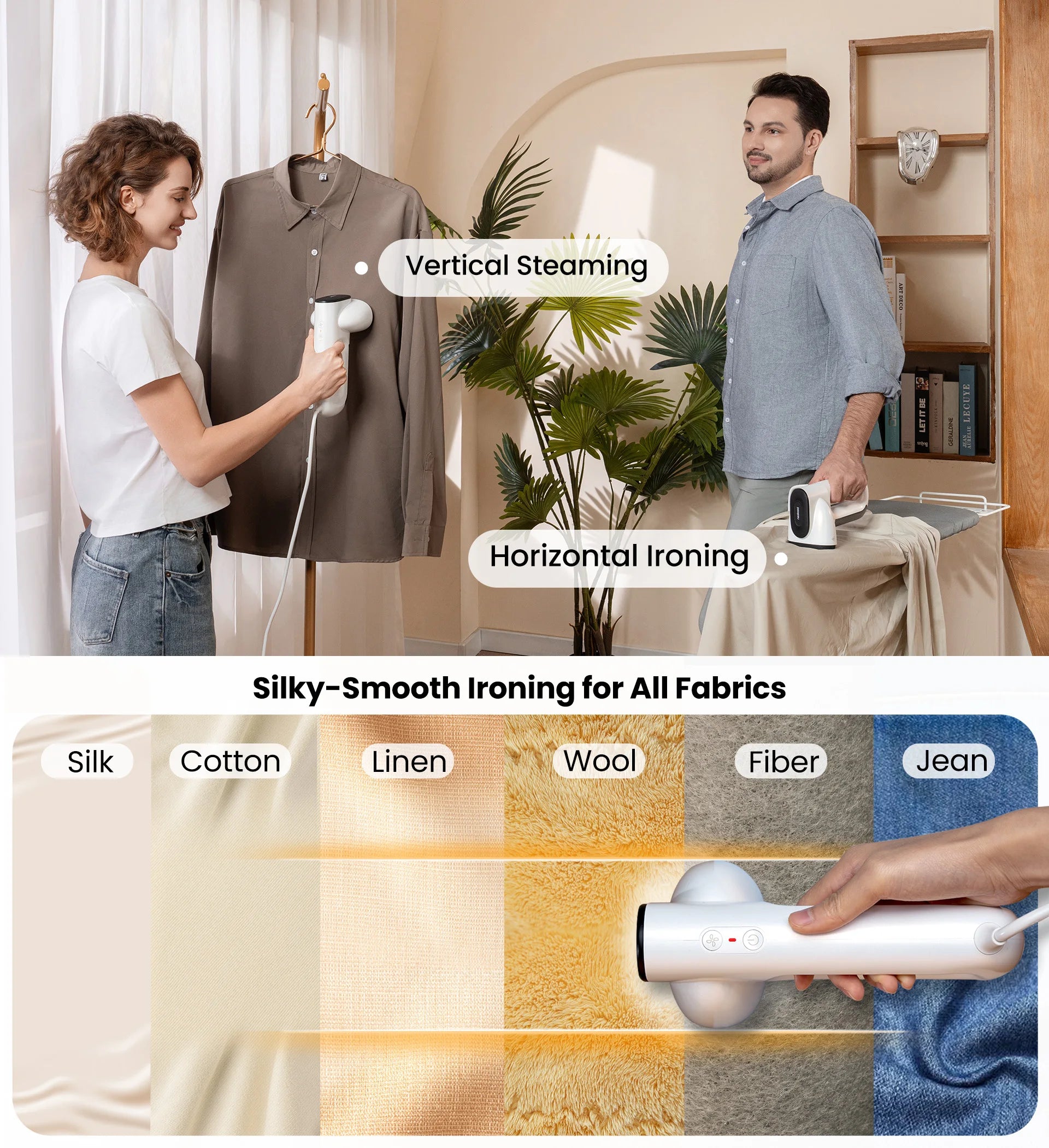 Neakasa Magic 1 Self-Suction Vacuum Steamer Iron for Clothes & Mite Removal