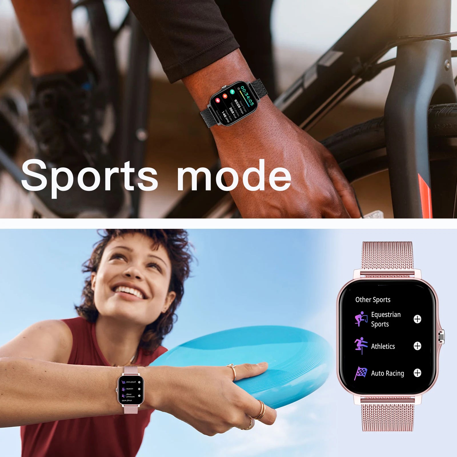 Smart Watch, Wireless Call/Dial, Multi-Sport Mode, Multiple APP Reminders, Suitable for Men and Women, Compatible with IPhone/An