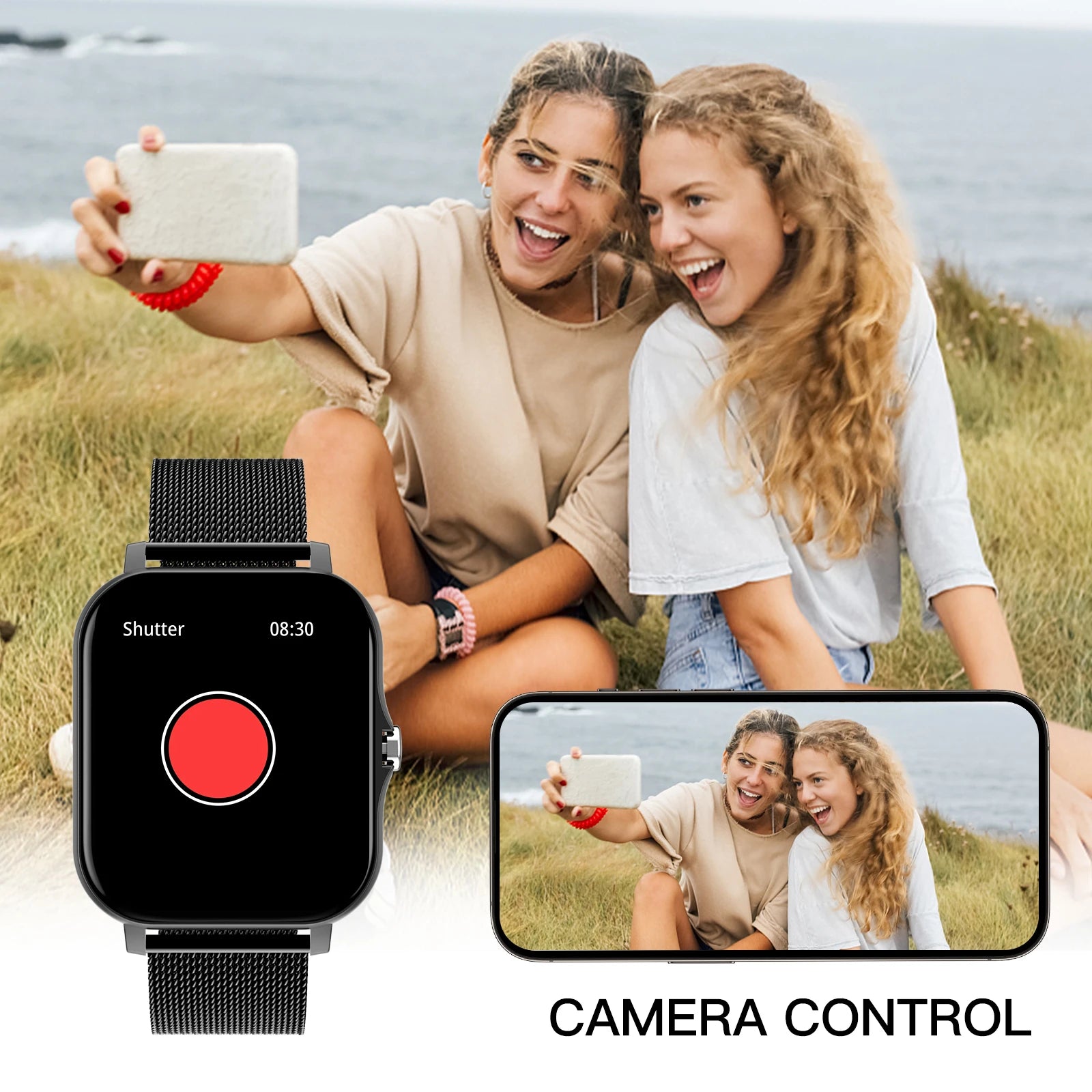 Smart Watch, Wireless Call/Dial, Multi-Sport Mode, Multiple APP Reminders, Suitable for Men and Women, Compatible with IPhone/An
