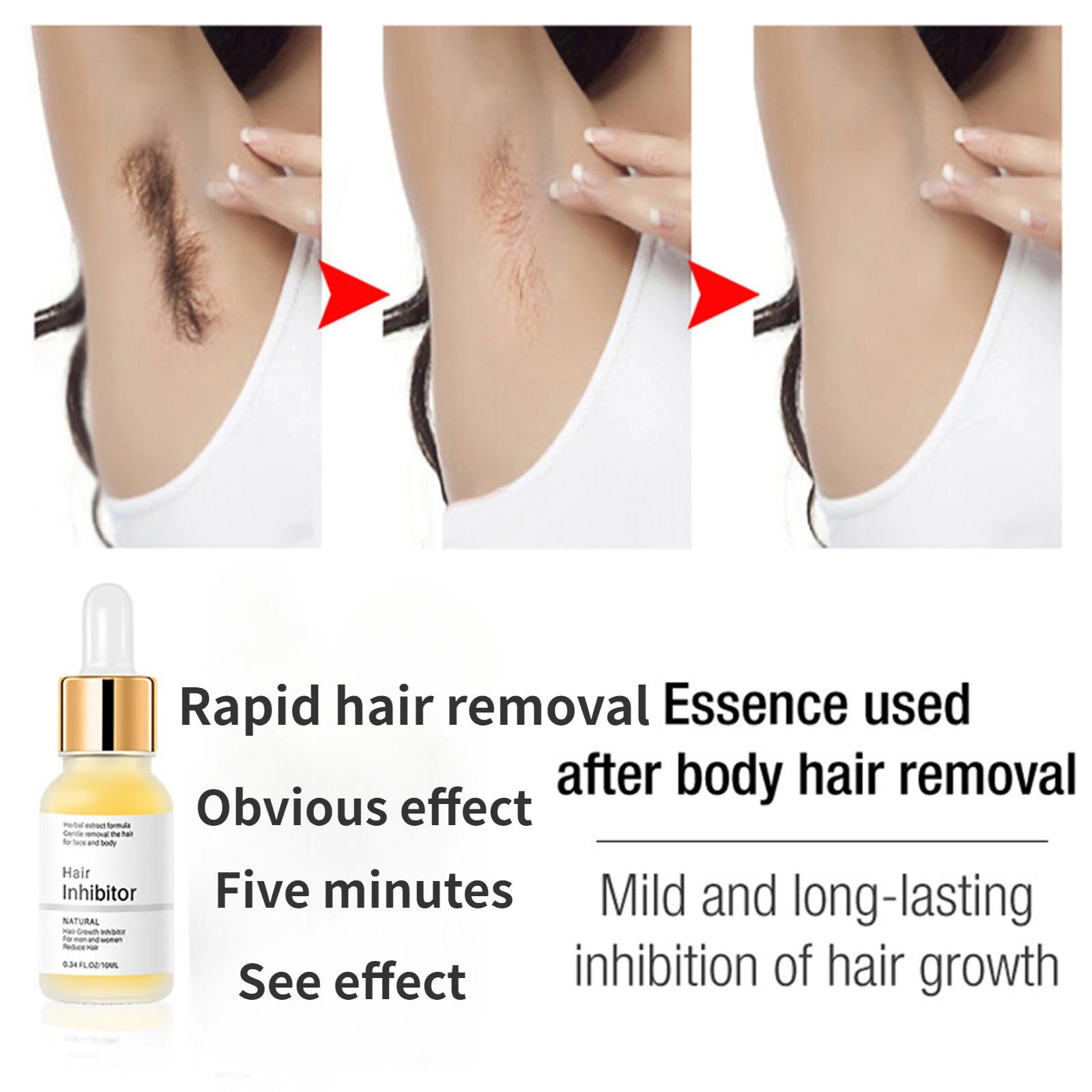 Hair Remover Cream Inhibition Hair Growth Permanant Removal Inhibitor Beard Bikini Intimate Legs Body Armpit Painless Remover