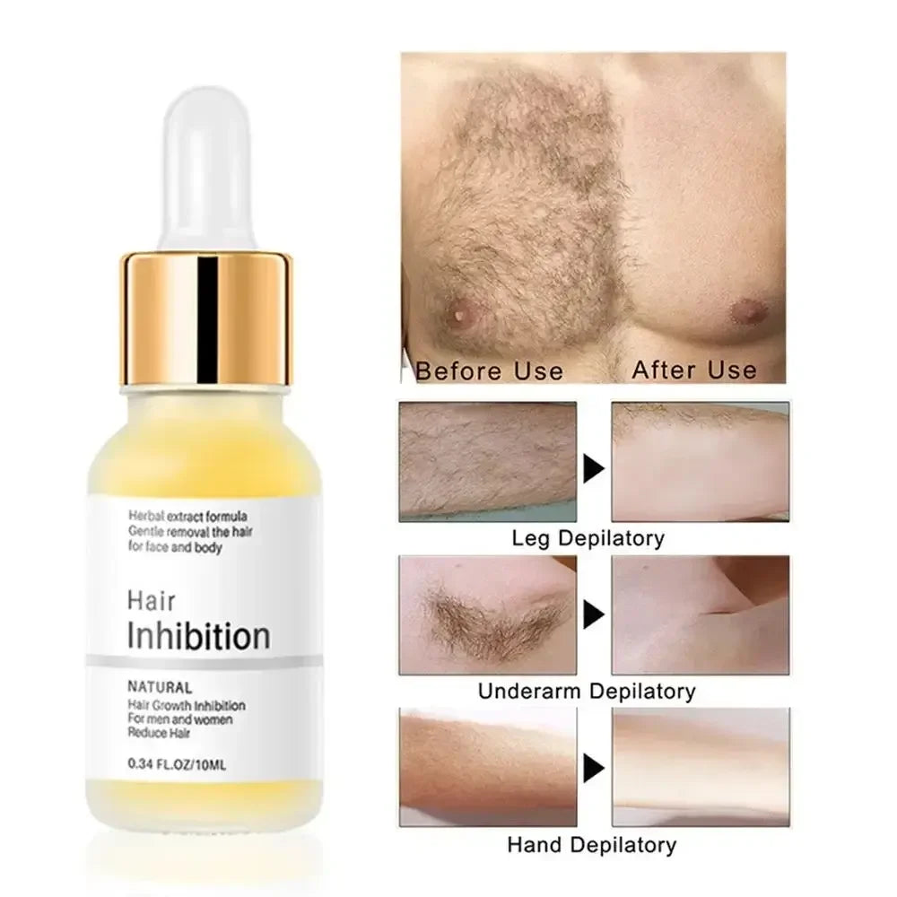 Hair Remover Cream Inhibition Hair Growth Permanant Removal Inhibitor Beard Bikini Intimate Legs Body Armpit Painless Remover