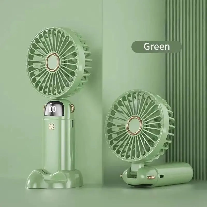 Mini Handheld Small Fan Portable Portable Silent Office Desk Student On Dormitory Charging Outdoor Hand Holding Fan Small