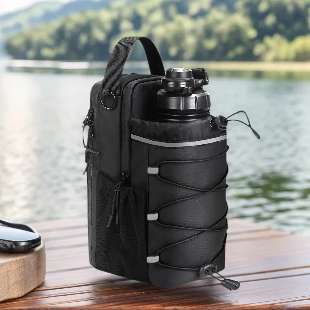 Magnetic Gym Bag Magnetic Sling Pocket Bottle Holder Crossbody Bag Gym Pouch for Men Women Gym Accessories Organizer