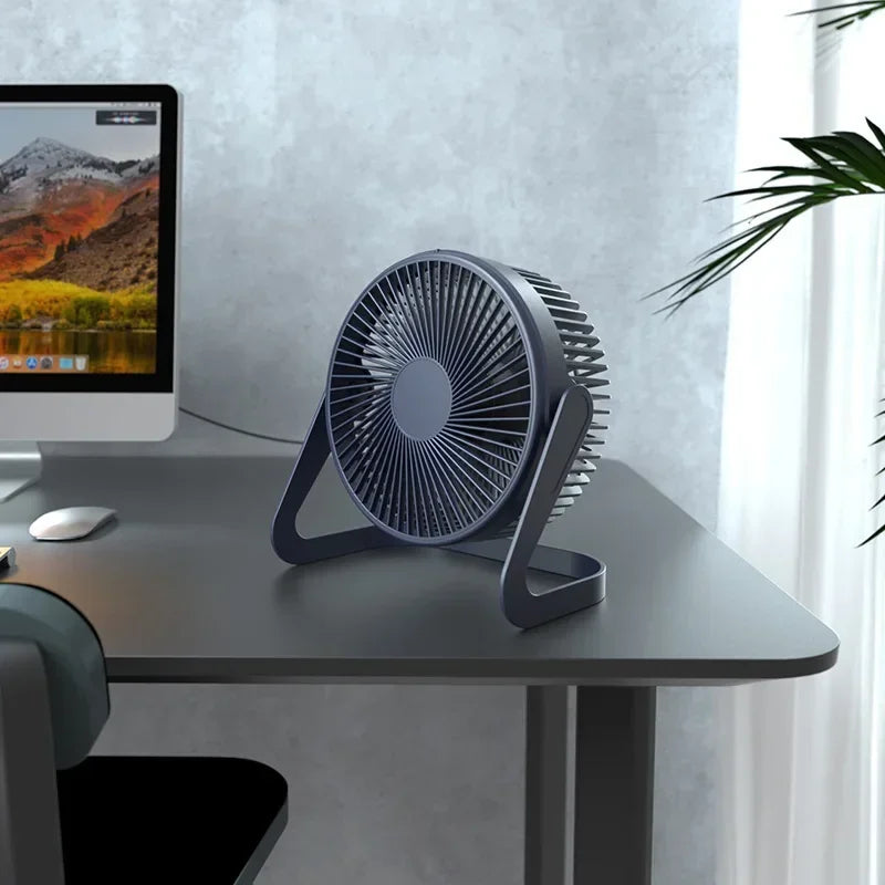 USB Mini 360 Degree 5 Inch Tilt Desk Fan Small Portable Cooling Fan Folding Table Fan Air Ventilator For Home Office