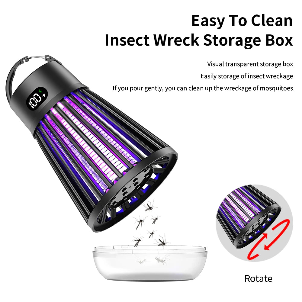 USB Camping lamp 2-in-1 charging Portable Electric Mosquito Lamp Automatic mosquito lure physical electric shock mosquito killer