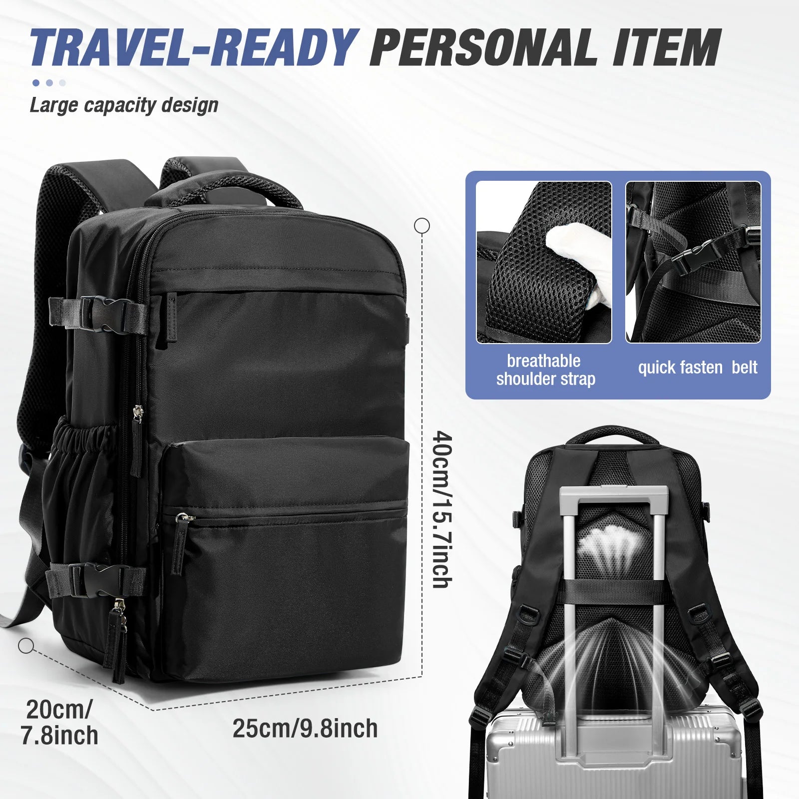 Travel Essentials Vacuum Storage Backpack bags, Air Vacuum Compressed Bag Hand Luggage, Suitcases Vacuum Clothes Storage