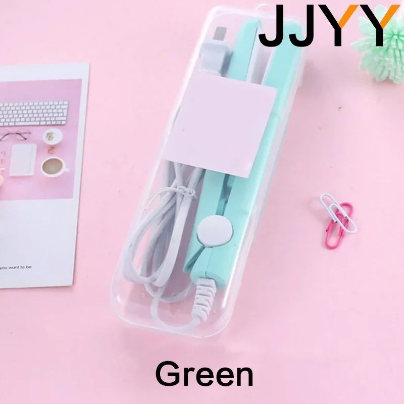 Mini Hair Curling Iron Straightener Small Electric Dual Purpose Bangs Splint for Straight Curly Hair