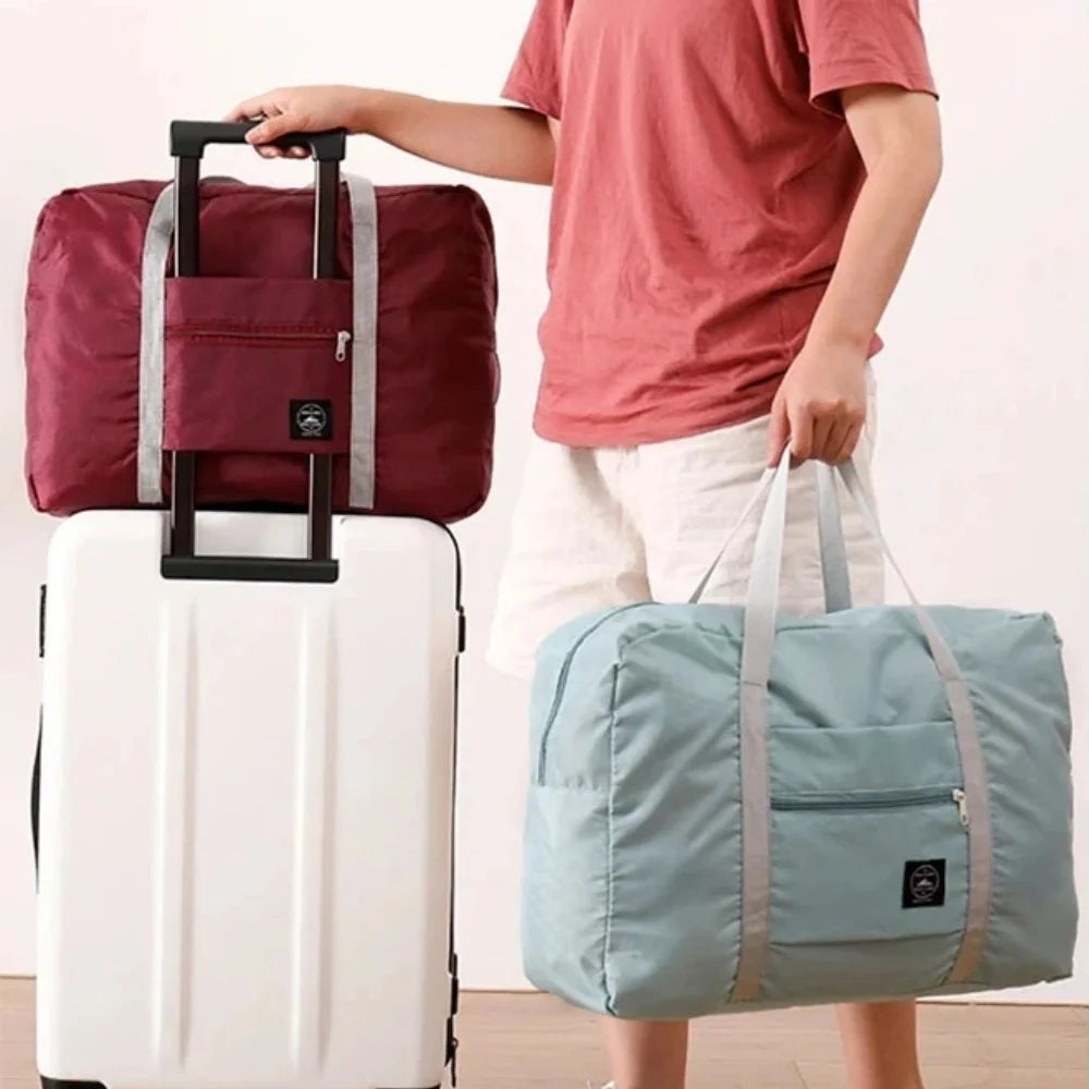 Foldable travel luggage bag, airline carry-on bag, lightweight large-capacity bag, sports weekend travel