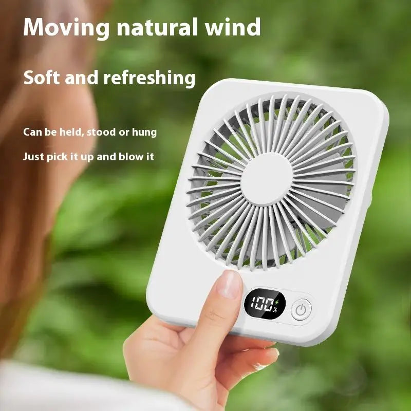 Desk Fan Portable Mini Fan Foldable Table Fan With 5 Gear USB Rechargerable Wall Fan Student Desktop Hang Fan For Office Home